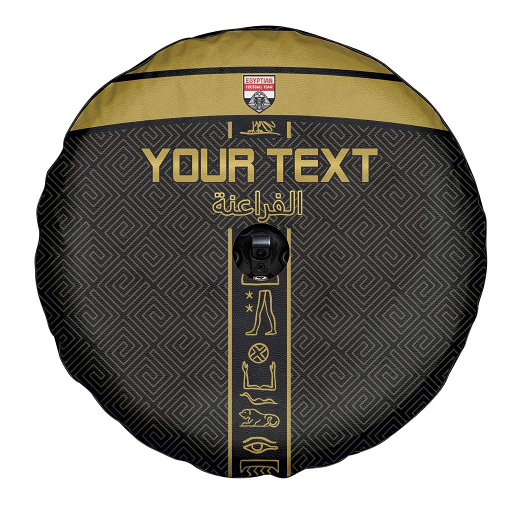 Custom Egypt Football Spare Tire Cover Yalla Yalla Pharaohs - Black Ver