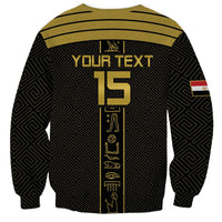 Custom Egypt Football Sweatshirt Yalla Yalla Pharaohs - Black Ver