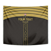 Custom Egypt Football Tapestry Yalla Yalla Pharaohs - Black Ver