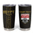 Custom Egypt Football Tumbler Cup Yalla Yalla Pharaohs - Black Ver