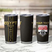 Custom Egypt Football Tumbler Cup Yalla Yalla Pharaohs - Black Ver