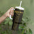 Custom Egypt Football Tumbler With Handle Yalla Yalla Pharaohs - Black Ver