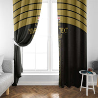 Custom Egypt Football Window Curtain Yalla Yalla Pharaohs - Black Ver