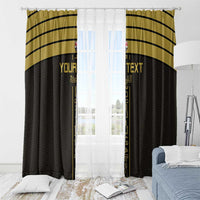 Custom Egypt Football Window Curtain Yalla Yalla Pharaohs - Black Ver