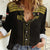 Custom Egypt Football Women Casual Shirt Yalla Yalla Pharaohs - Black Ver