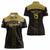Custom Egypt Football Women Polo Shirt Yalla Yalla Pharaohs - Black Ver