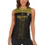 Custom Egypt Football Women Sleeveless Polo Shirt Yalla Yalla Pharaohs - Black Ver