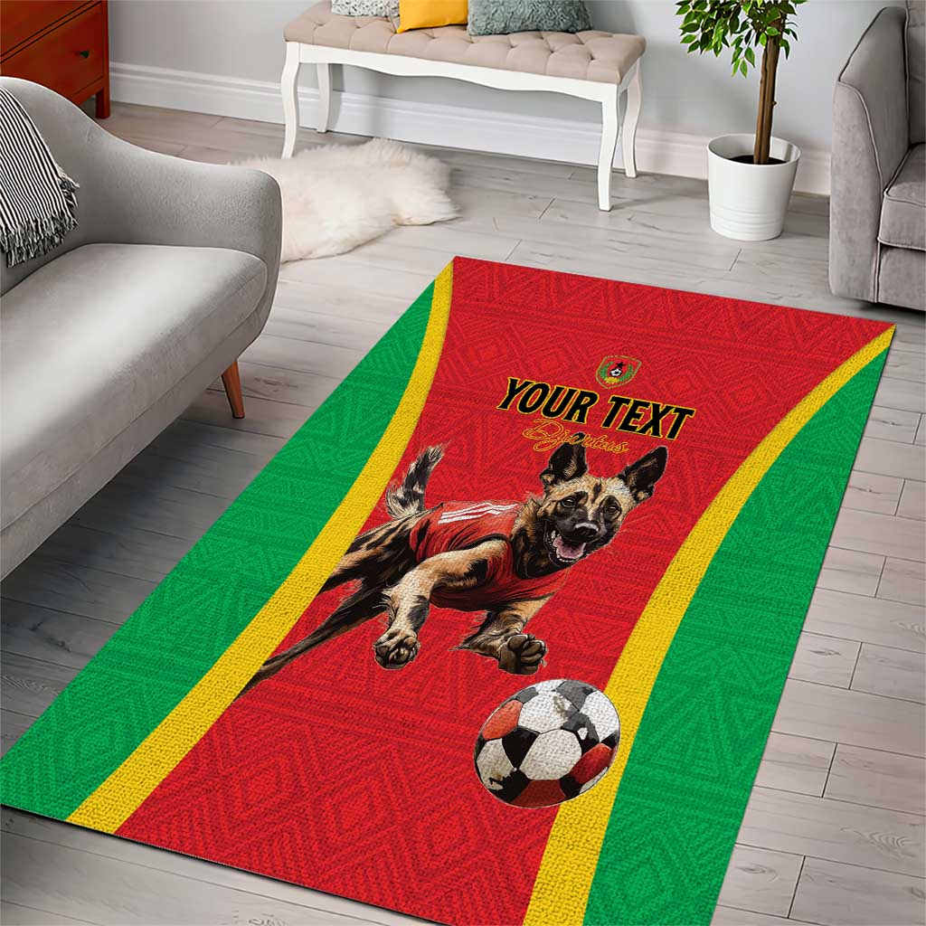 Custom Guinea-Bissau Football Area Rug Vamos Djurtus