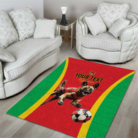Custom Guinea-Bissau Football Area Rug Vamos Djurtus