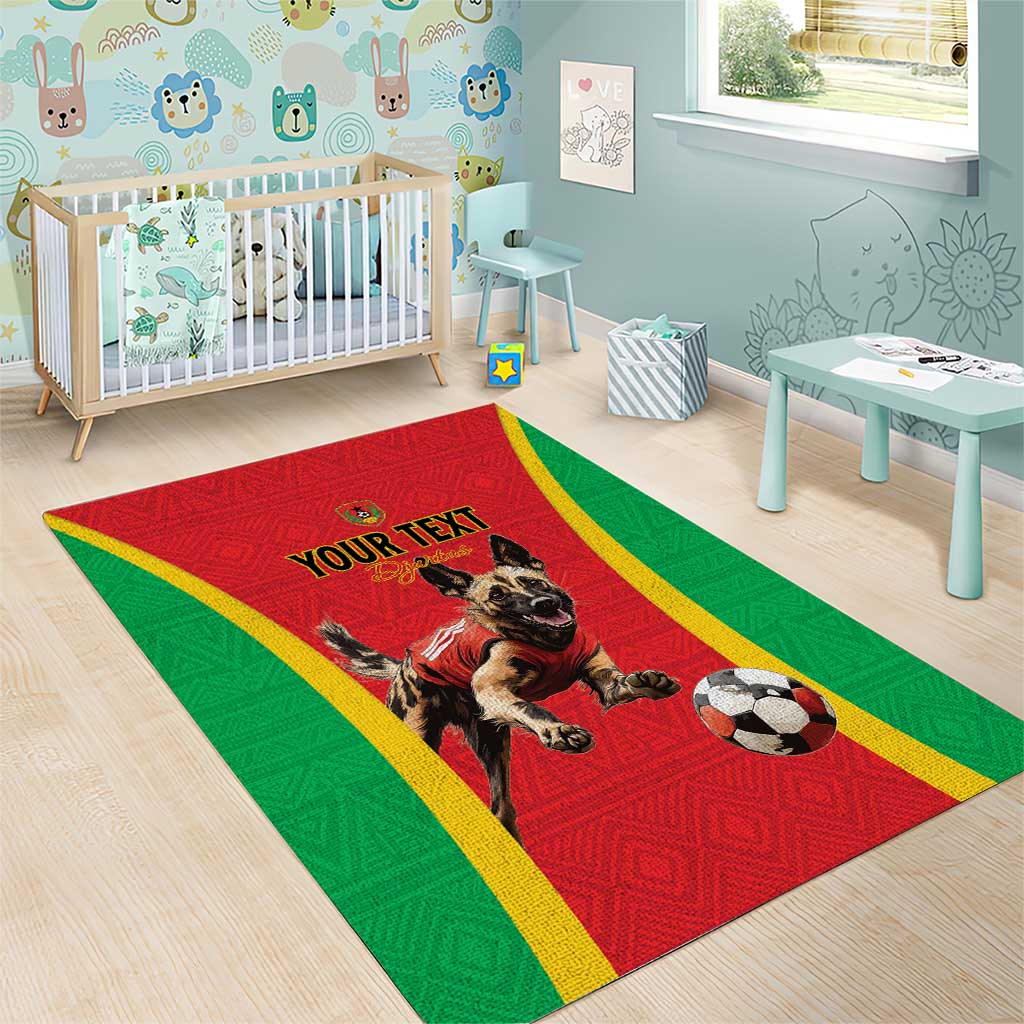 Custom Guinea-Bissau Football Area Rug Vamos Djurtus