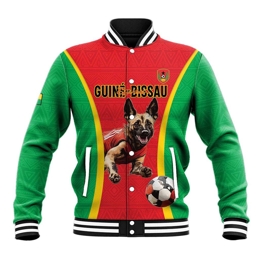 Custom Guinea-Bissau Football Baseball Jacket Vamos Djurtus