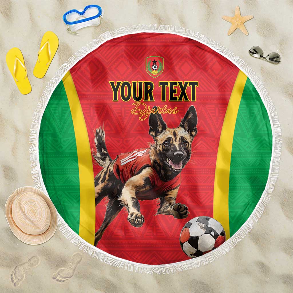 Custom Guinea-Bissau Football Beach Blanket Vamos Djurtus