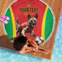 Custom Guinea-Bissau Football Beach Blanket Vamos Djurtus