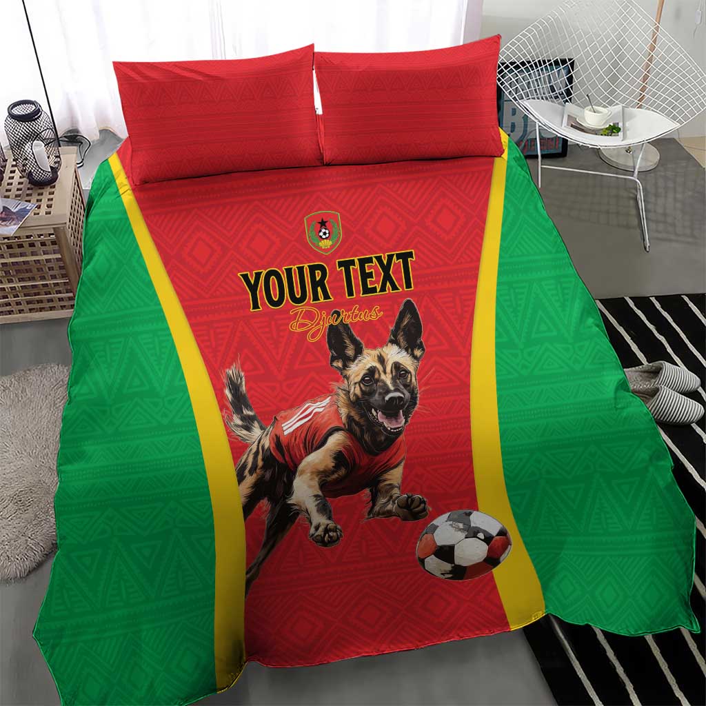 Custom Guinea-Bissau Football Bedding Set Vamos Djurtus