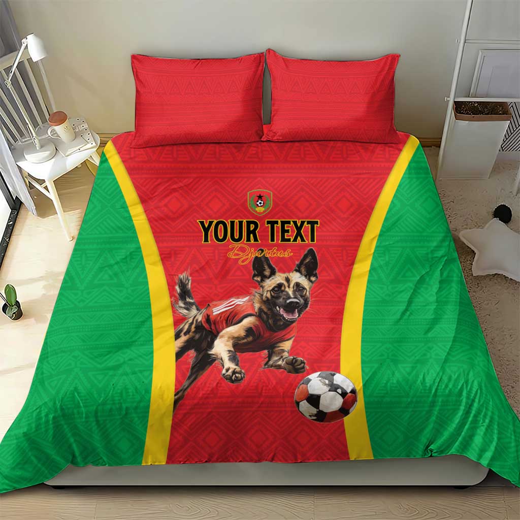Custom Guinea-Bissau Football Bedding Set Vamos Djurtus