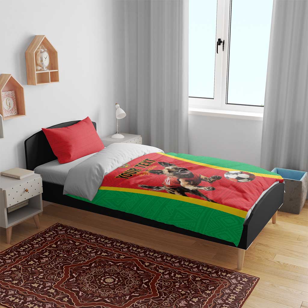 Custom Guinea-Bissau Football Bedding Set Vamos Djurtus