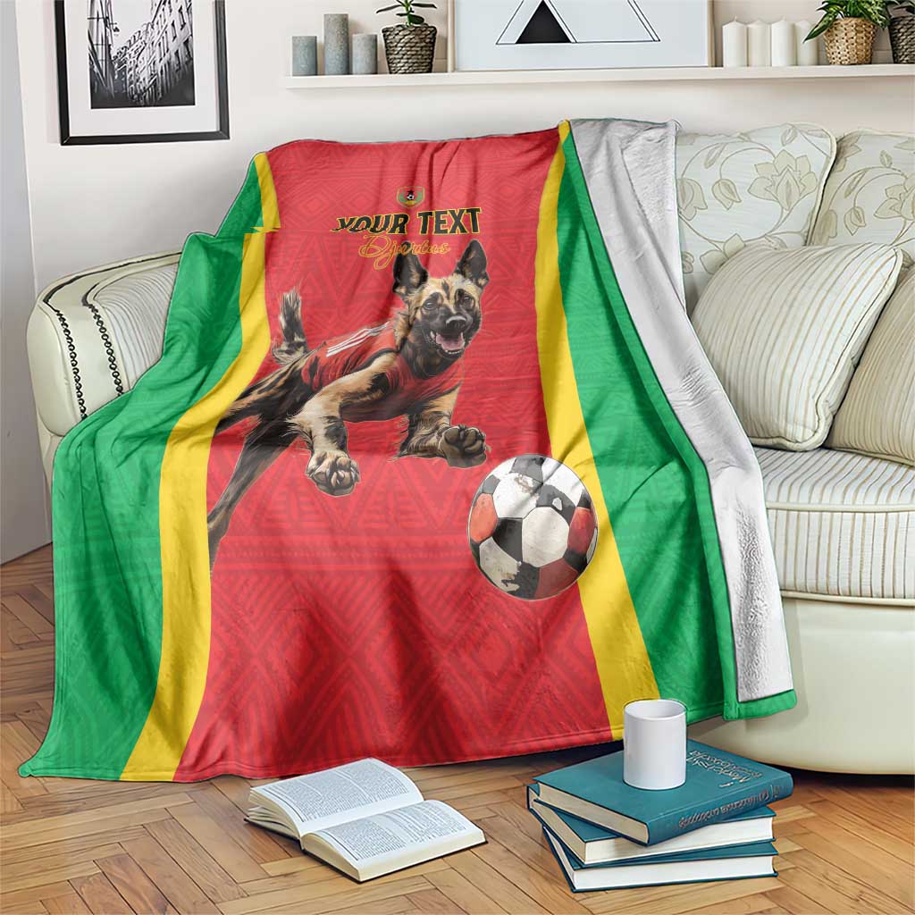 Custom Guinea-Bissau Football Blanket Vamos Djurtus