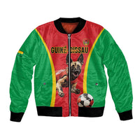 Custom Guinea-Bissau Football Bomber Jacket Vamos Djurtus