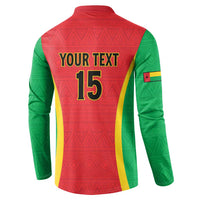 Custom Guinea-Bissau Football Button Sweatshirt Vamos Djurtus