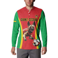 Custom Guinea-Bissau Football Button Sweatshirt Vamos Djurtus