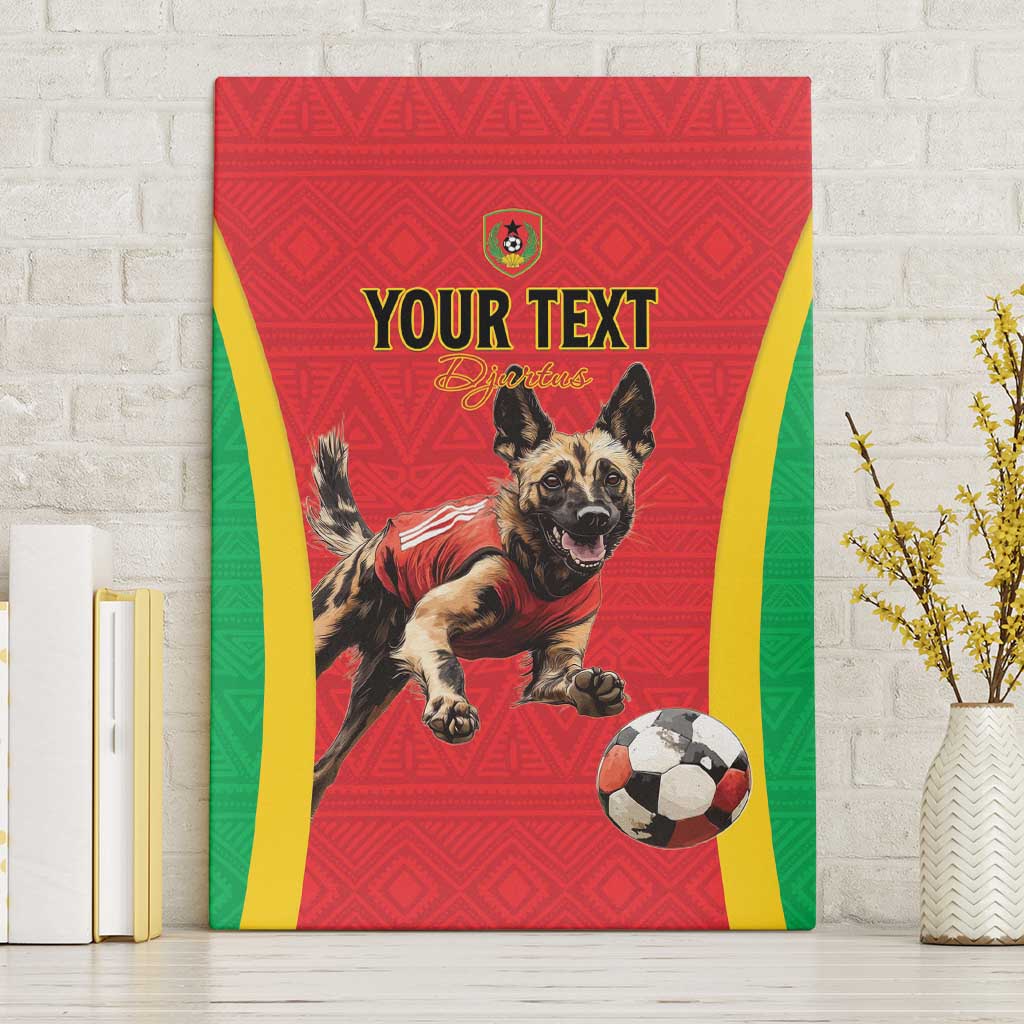 Custom Guinea-Bissau Football Canvas Wall Art Vamos Djurtus