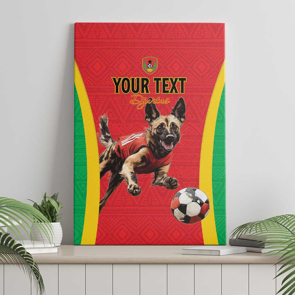 Custom Guinea-Bissau Football Canvas Wall Art Vamos Djurtus