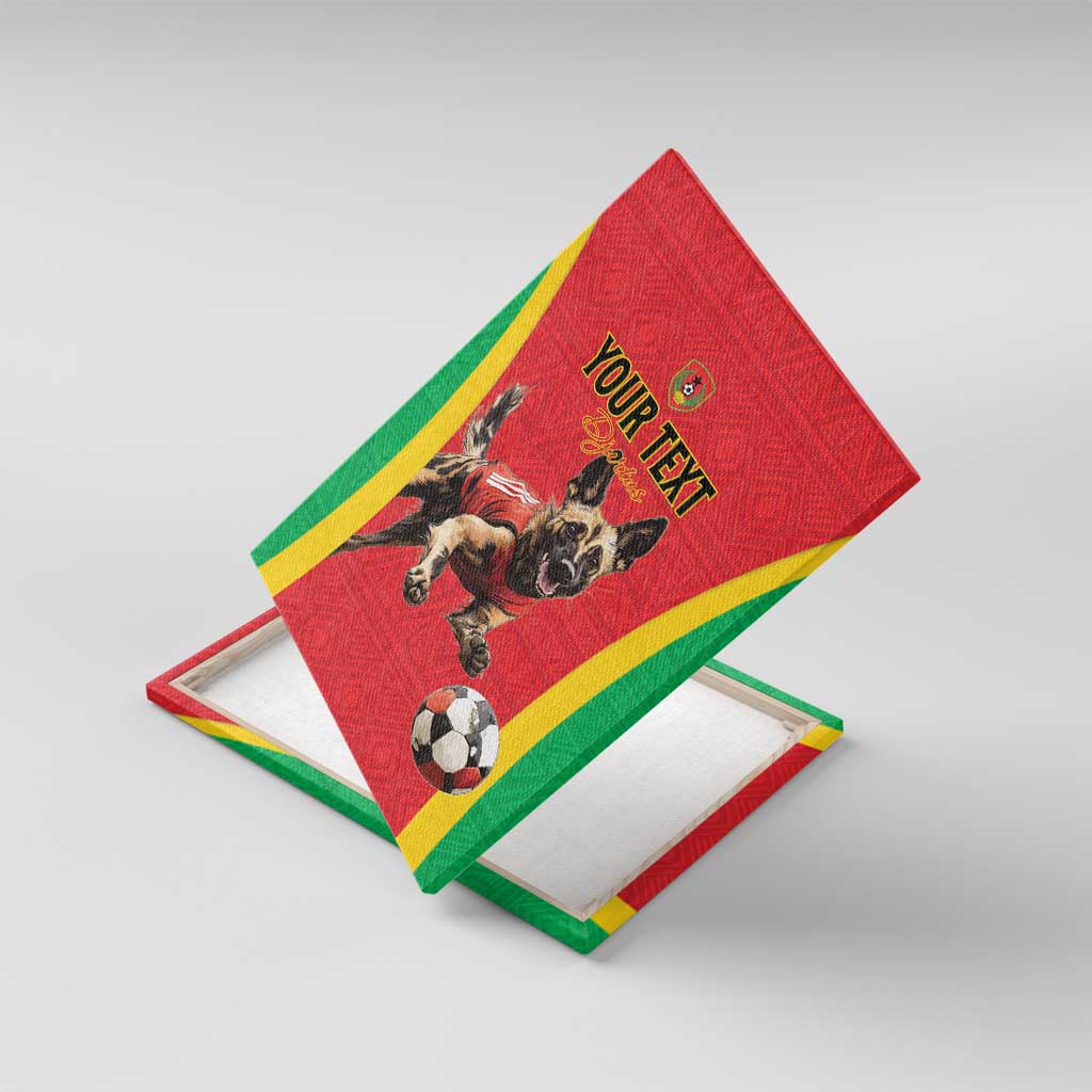 Custom Guinea-Bissau Football Canvas Wall Art Vamos Djurtus