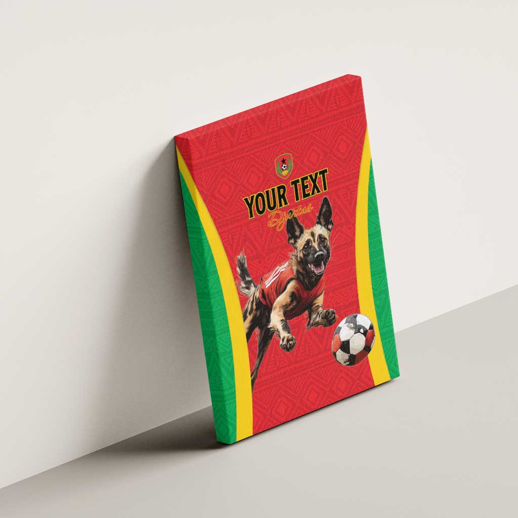 Custom Guinea-Bissau Football Canvas Wall Art Vamos Djurtus