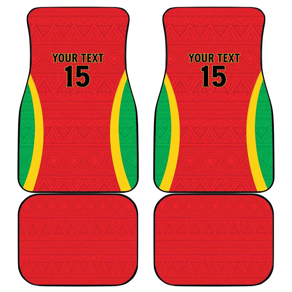 Custom Guinea-Bissau Football Car Mats Vamos Djurtus