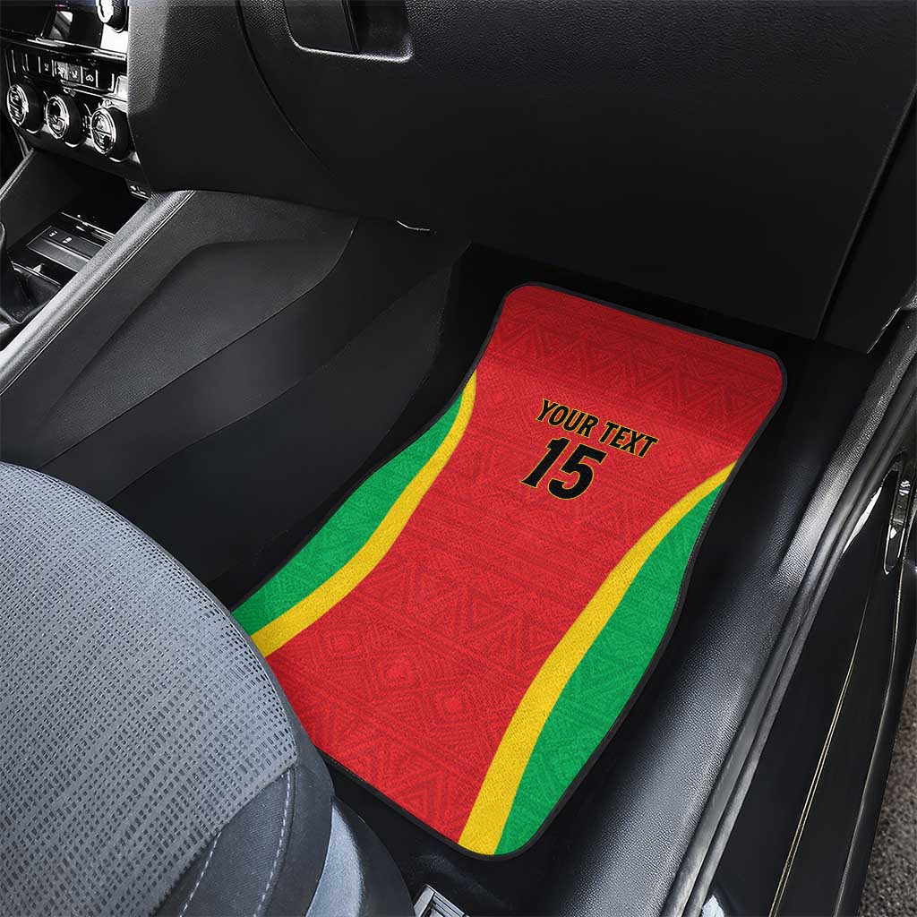 Custom Guinea-Bissau Football Car Mats Vamos Djurtus