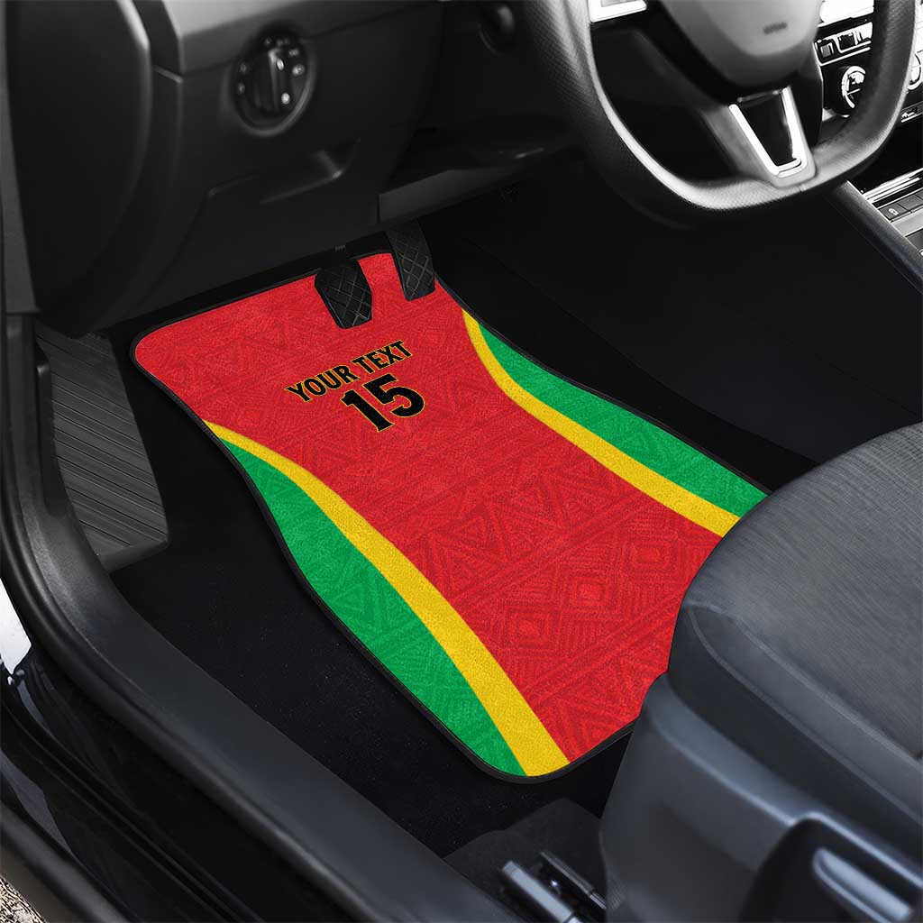 Custom Guinea-Bissau Football Car Mats Vamos Djurtus