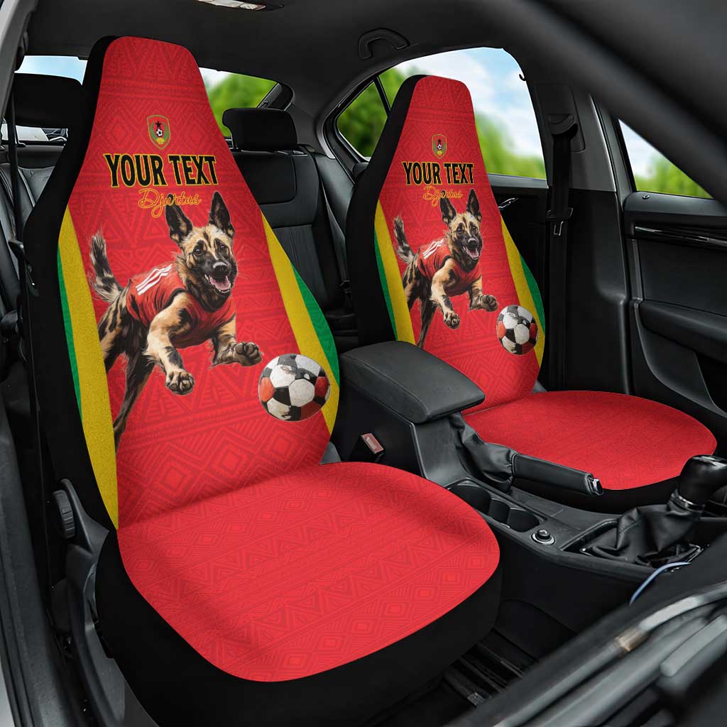 Custom Guinea-Bissau Football Car Seat Cover Vamos Djurtus