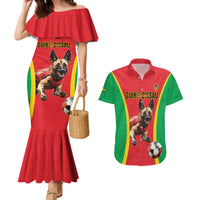 Custom Guinea-Bissau Football Couples Matching Mermaid Dress and Hawaiian Shirt Vamos Djurtus