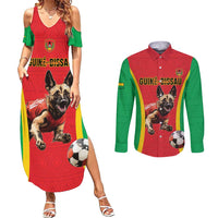 Custom Guinea-Bissau Football Couples Matching Summer Maxi Dress and Long Sleeve Button Shirt Vamos Djurtus