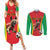 Custom Guinea-Bissau Football Couples Matching Summer Maxi Dress and Long Sleeve Button Shirt Vamos Djurtus