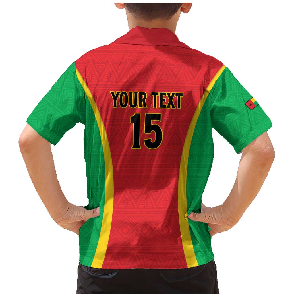 Custom Guinea-Bissau Football Family Matching Mermaid Dress and Hawaiian Shirt Vamos Djurtus