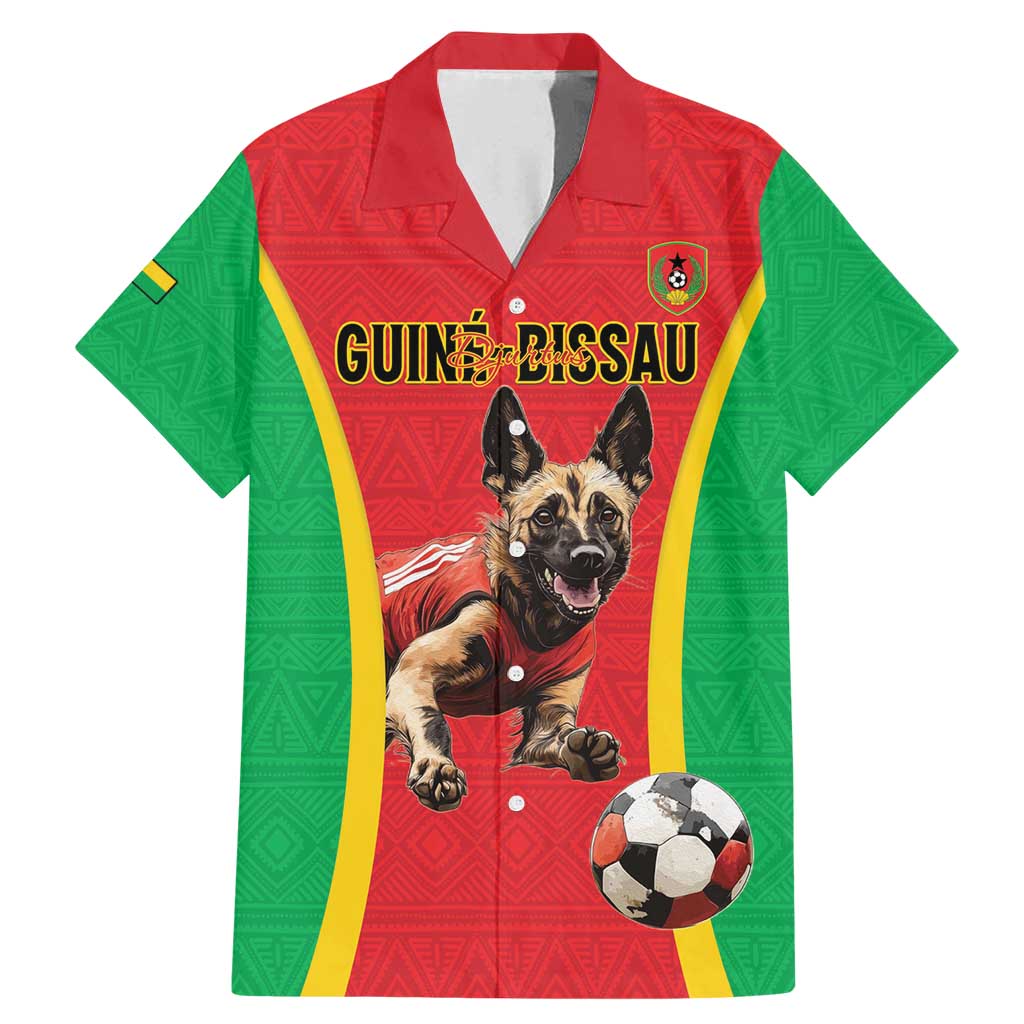 Custom Guinea-Bissau Football Family Matching Mermaid Dress and Hawaiian Shirt Vamos Djurtus