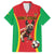 Custom Guinea-Bissau Football Family Matching Off The Shoulder Long Sleeve Dress and Hawaiian Shirt Vamos Djurtus