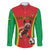 Custom Guinea-Bissau Football Family Matching Off The Shoulder Long Sleeve Dress and Hawaiian Shirt Vamos Djurtus