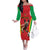 Custom Guinea-Bissau Football Family Matching Off The Shoulder Long Sleeve Dress and Hawaiian Shirt Vamos Djurtus