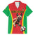 Custom Guinea-Bissau Football Family Matching Off Shoulder Short Dress and Hawaiian Shirt Vamos Djurtus