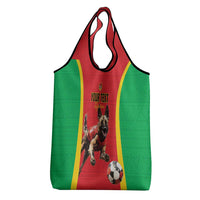 Custom Guinea-Bissau Football Grocery Bag Vamos Djurtus