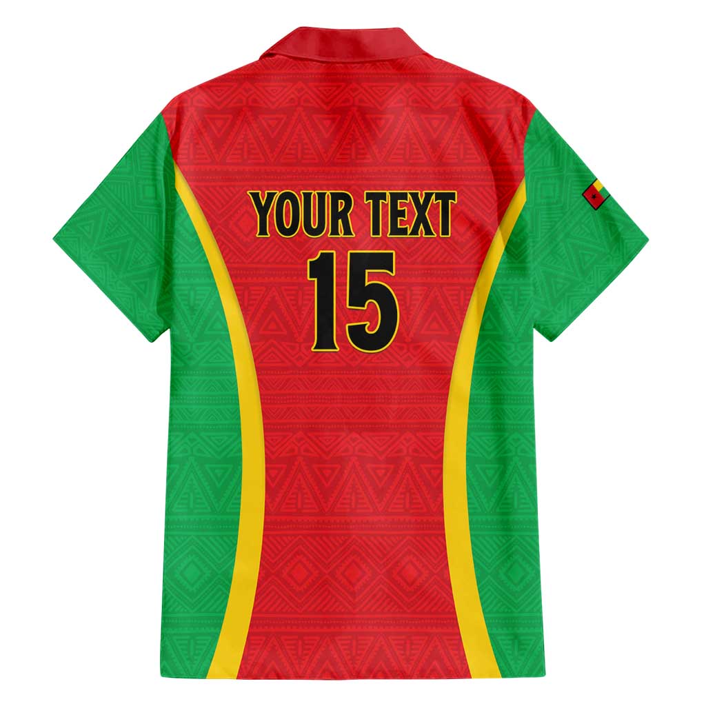 Custom Guinea-Bissau Football Hawaiian Shirt Vamos Djurtus