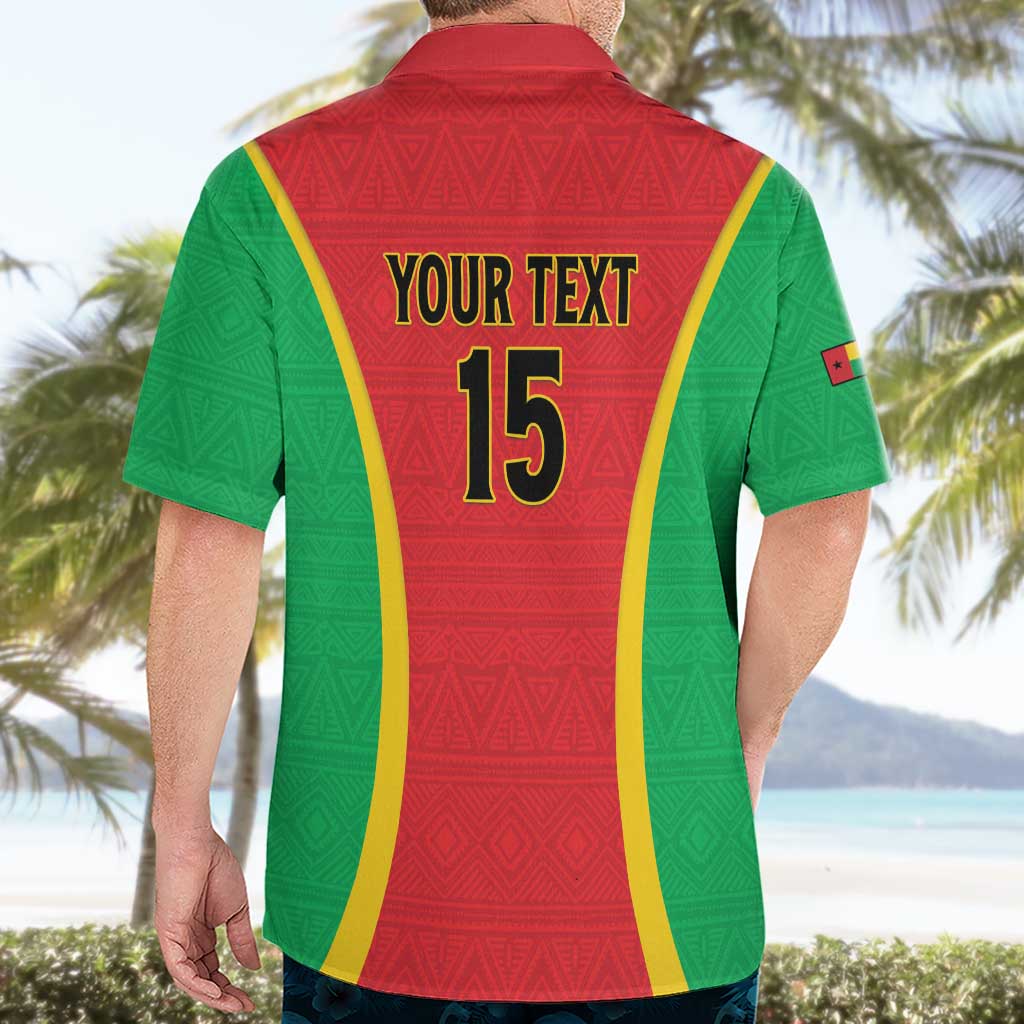 Custom Guinea-Bissau Football Hawaiian Shirt Vamos Djurtus