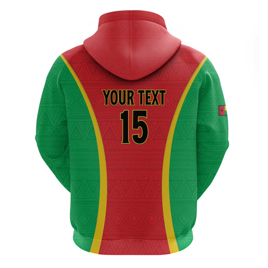 Custom Guinea-Bissau Football Hoodie Vamos Djurtus