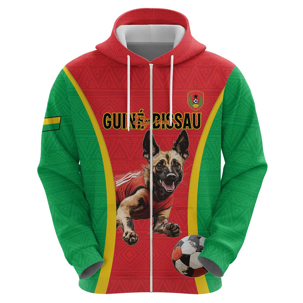 Custom Guinea-Bissau Football Hoodie Vamos Djurtus