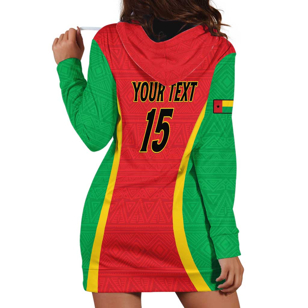 Custom Guinea-Bissau Football Hoodie Dress Vamos Djurtus