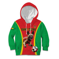 Custom Guinea-Bissau Football Kid Hoodie Vamos Djurtus