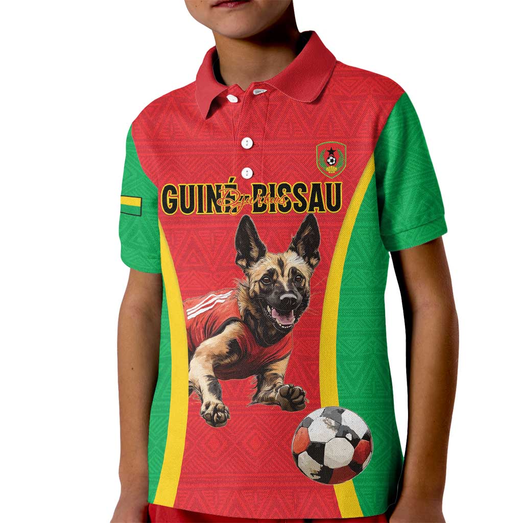 Custom Guinea-Bissau Football Kid Polo Shirt Vamos Djurtus