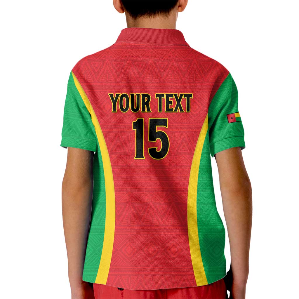 Custom Guinea-Bissau Football Kid Polo Shirt Vamos Djurtus
